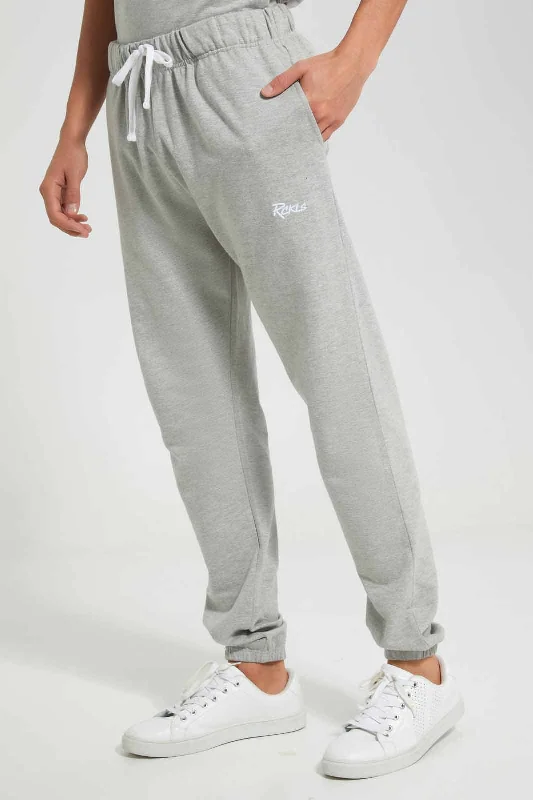 Grey Slogan Loungewear Jogger