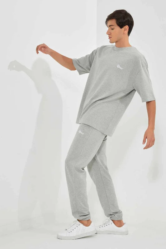 Grey Slogan Loungewear Jogger