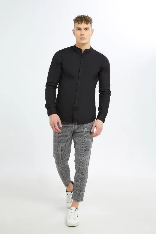 Men Grey Pull-On Trousers