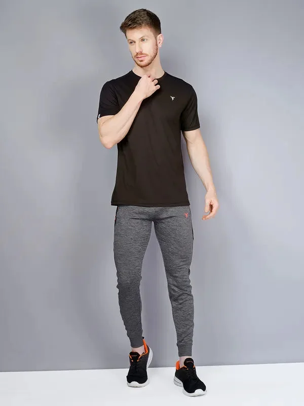 Men Melange Slim Fit Trackpants with TECHNO GUARD