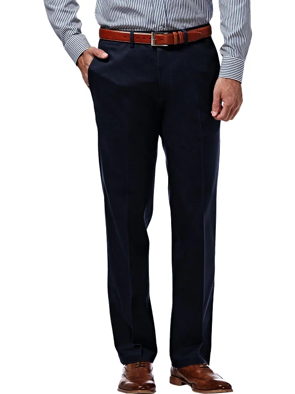 Mens Straight Fit Twill Dress Pants