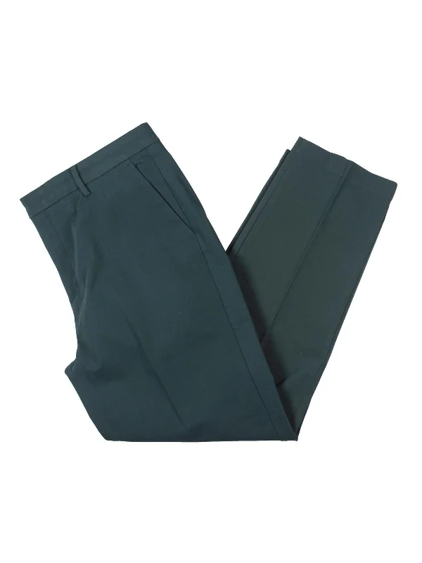 Mens Wrinkle Resistant Mid Rise Trouser Pants