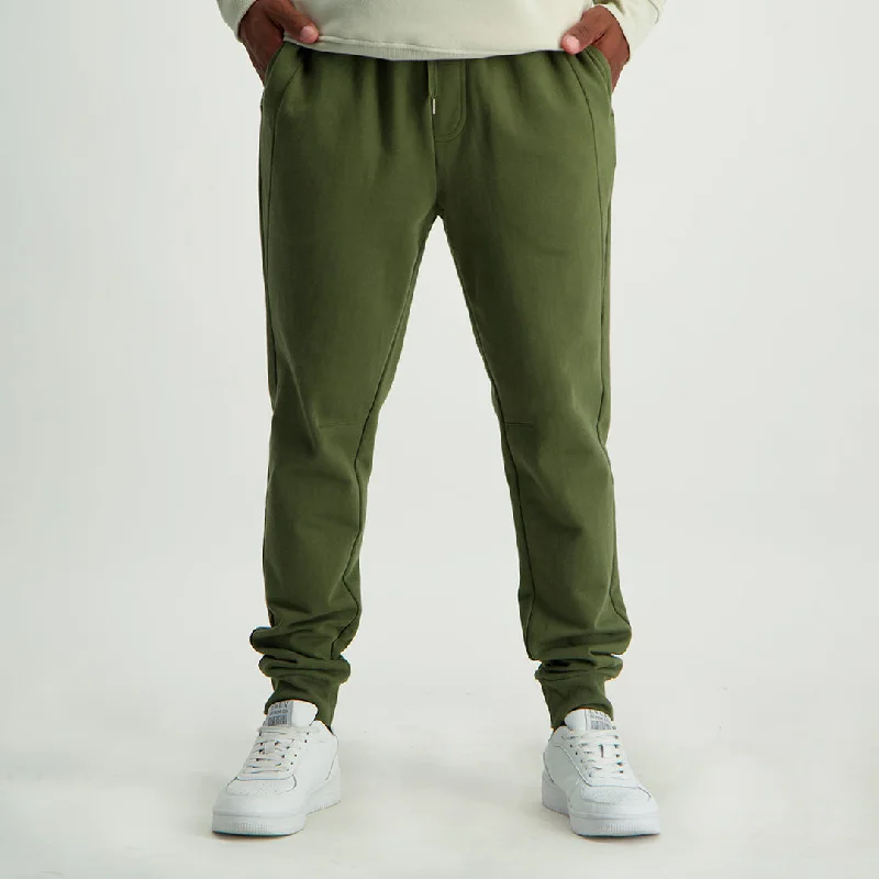 MENS ZAFF OLIVE BRUSHED FLEECE JOGGER (CORE)