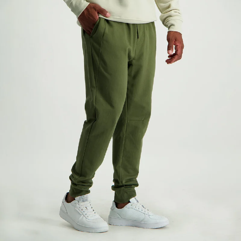 MENS ZAFF OLIVE BRUSHED FLEECE JOGGER (CORE)