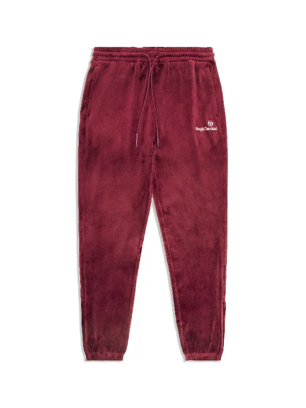 Scopeto Velour Pant-Black Beauty/ Mauve Wine