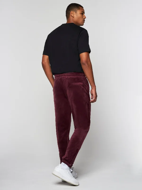 Scopeto Velour Pant-Black Beauty/ Mauve Wine