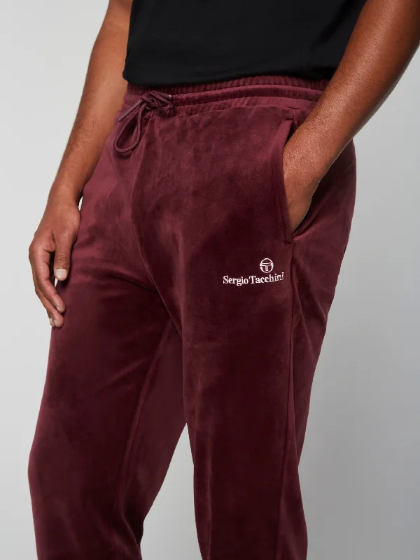 Scopeto Velour Pant-Black Beauty/ Mauve Wine