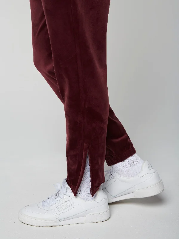 Scopeto Velour Pant-Black Beauty/ Mauve Wine