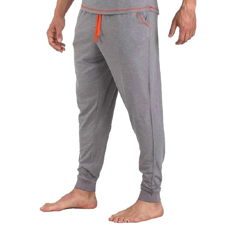 Slub Stripe Jersey Jogger In Aluminum