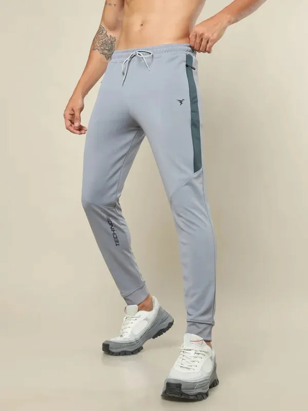 Men Melange Slim Fit Trackpants with TECHNO DRY