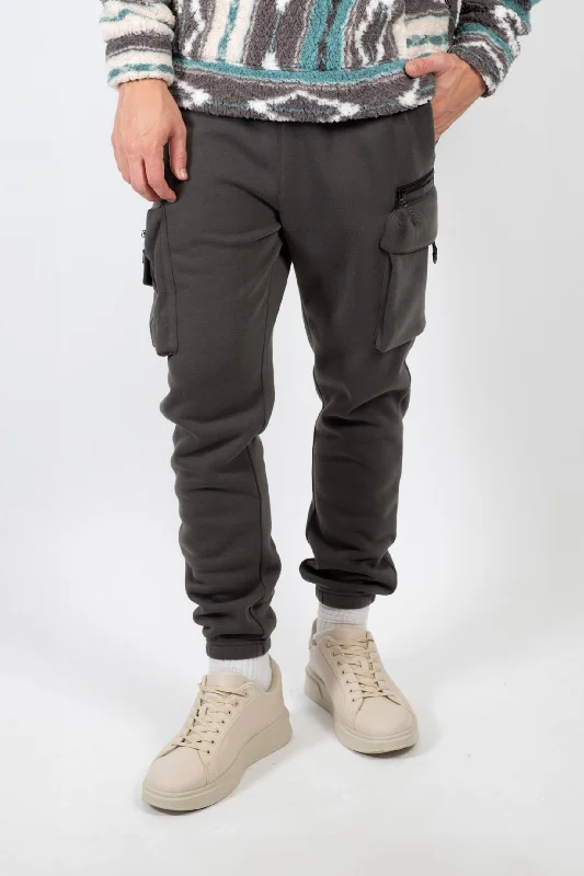 Zip Cargo Pocket Fleece Sweatpants