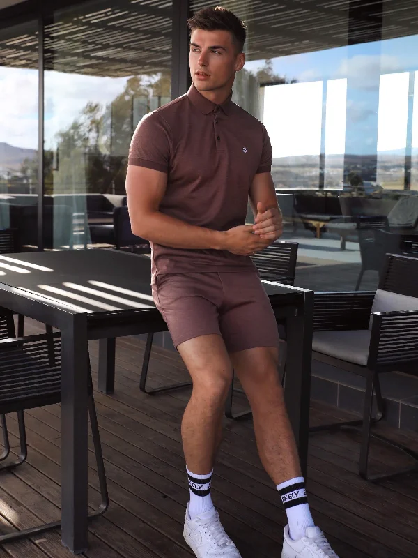 Sorrento Stretch Fit Shorts - Burgundy