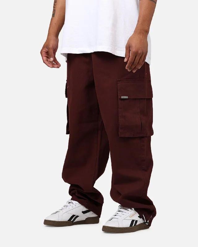 Carre Canvas Superior Cargo Joggers Maroon