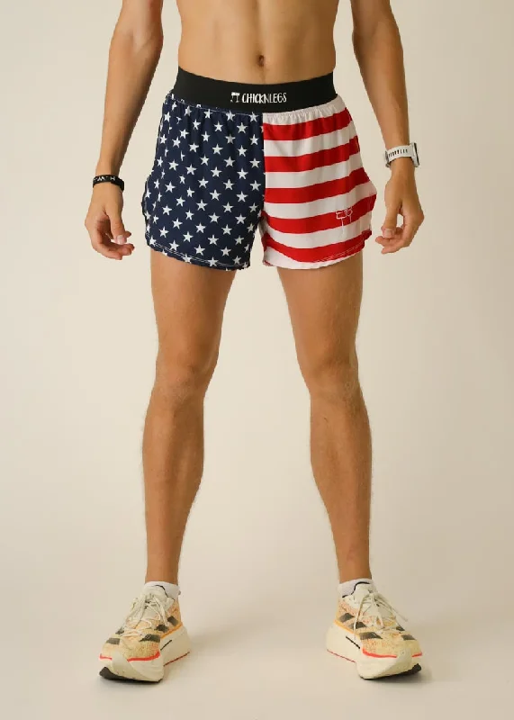 Men's USA 4"" Half Split Shorts