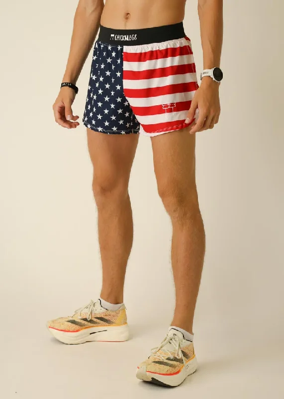 Men's USA 4"" Half Split Shorts