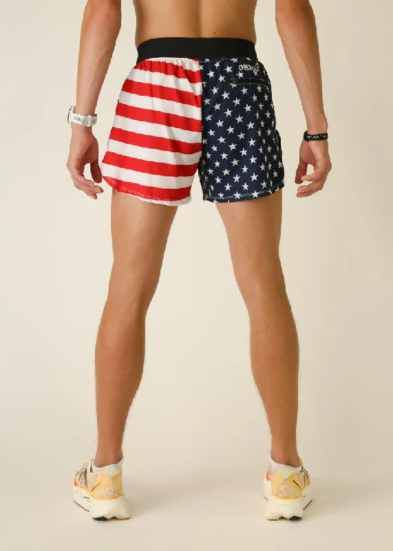 Men's USA 4"" Half Split Shorts