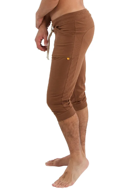 Cuffed Yoga Pants (Solid Chocolate)