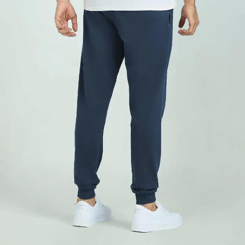 Cruze French Terry Cotton Joggers Opal Blue