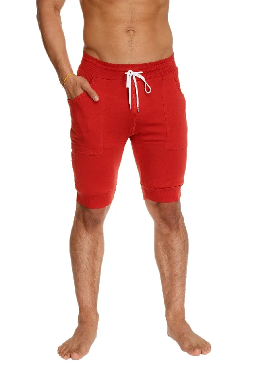 Cuffed Yoga Short (Cinnabar Red)