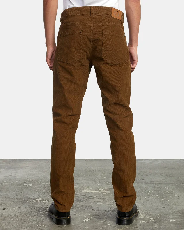 Daggers Pigment Slim Fit Corduroy Pants - Bombay Brown