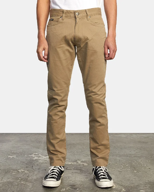 Daggers Slim Fit Twill Pants - Wood