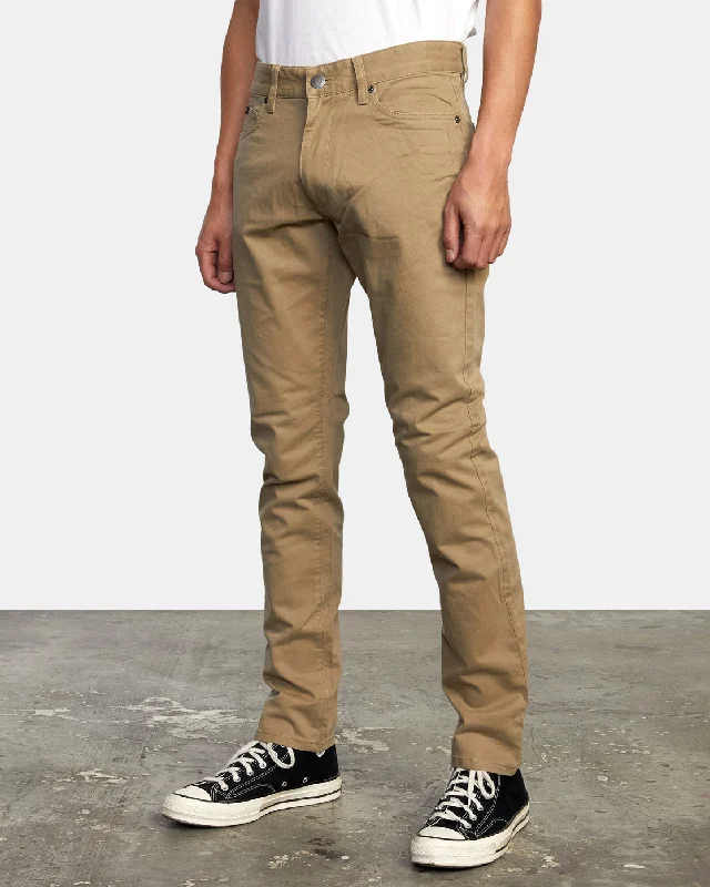 Daggers Slim Fit Twill Pants - Wood