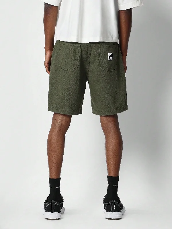 Denim Carpenter Shorts With Belt