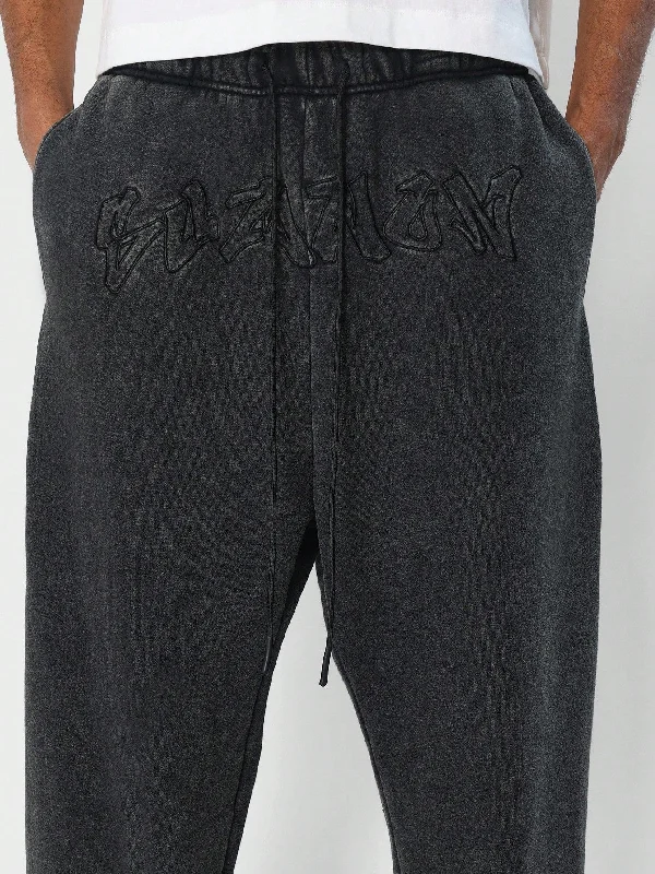 Drop Crotch Jogger With Embroidery Print