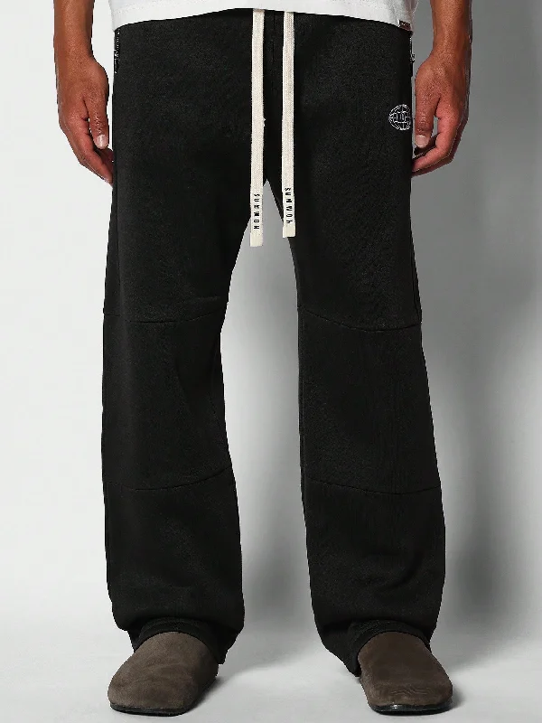 Drop Crotch Jogger With Metal Zipper Detail And Logo Drawcords College Ready