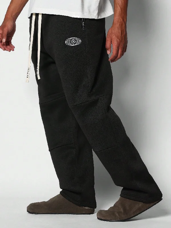 Drop Crotch Jogger With Metal Zipper Detail And Logo Drawcords College Ready