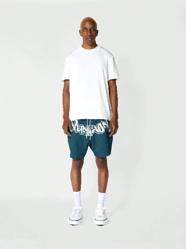 Drop Crotch Shorts With Front Graphic