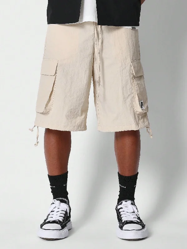 Elastic Waist Cargo Jorts