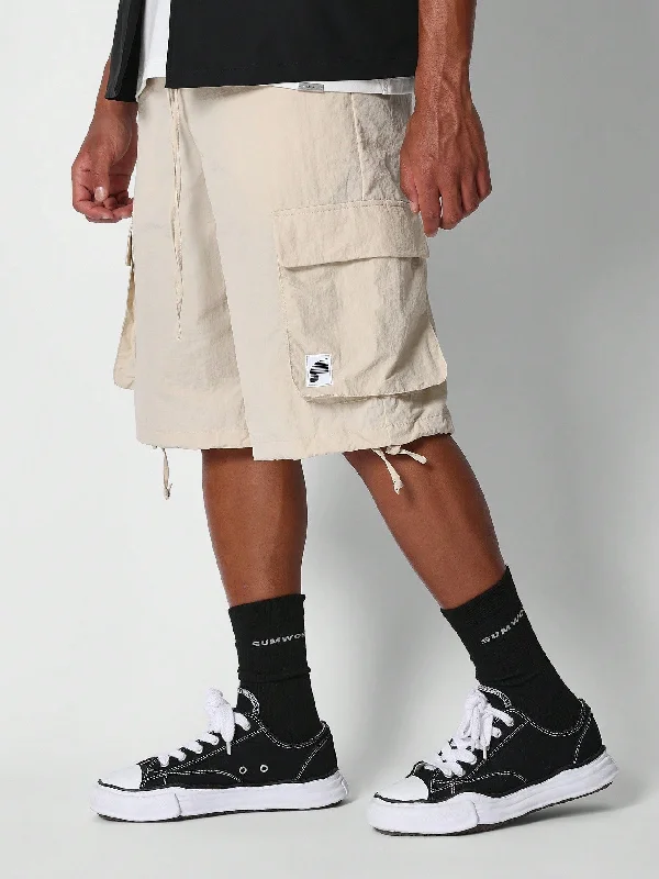 Elastic Waist Cargo Jorts