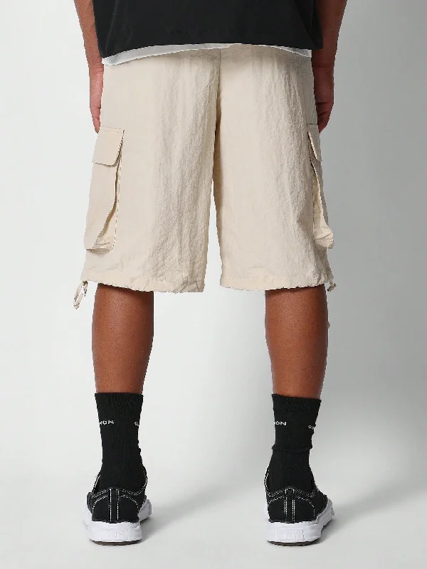 Elastic Waist Cargo Jorts