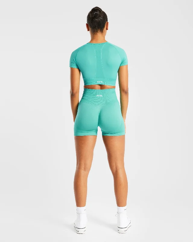 Empower Seamless Shorts - Jade Green