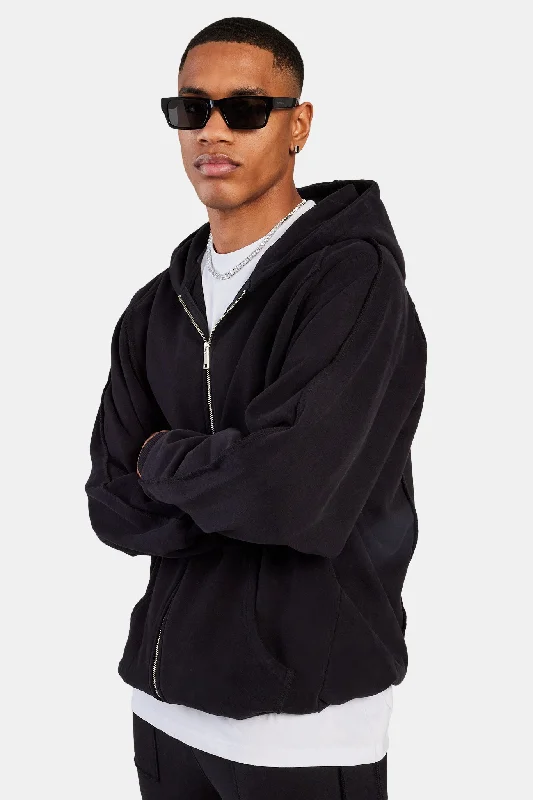 Exposed Seam Tracksuit - Black