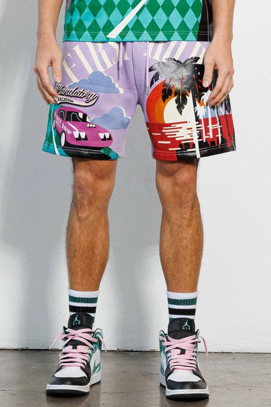 First Row Mandatory Vacation Graphic Shorts