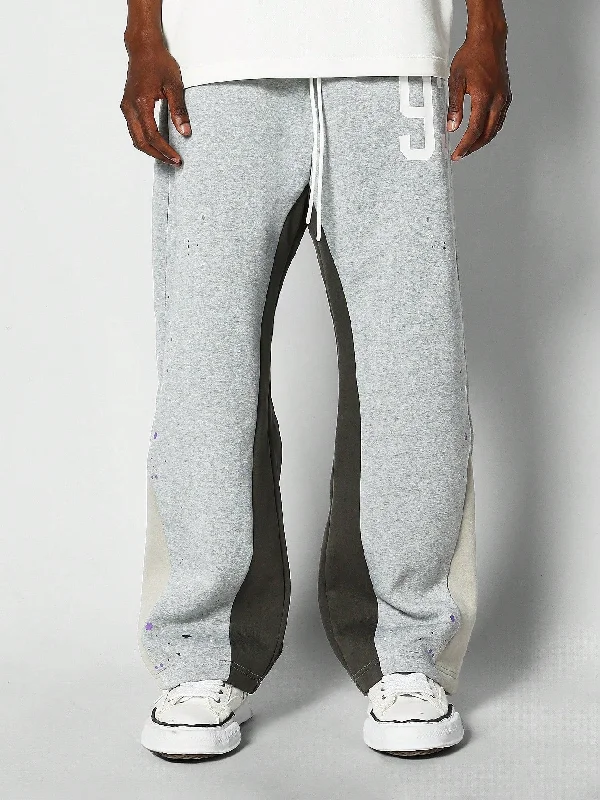 Loose Fit Baggy Joggers With Paint Print