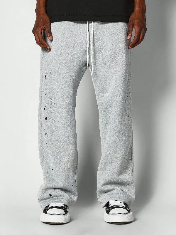 Loose Fit Baggy Joggers With Paint Print College Ready