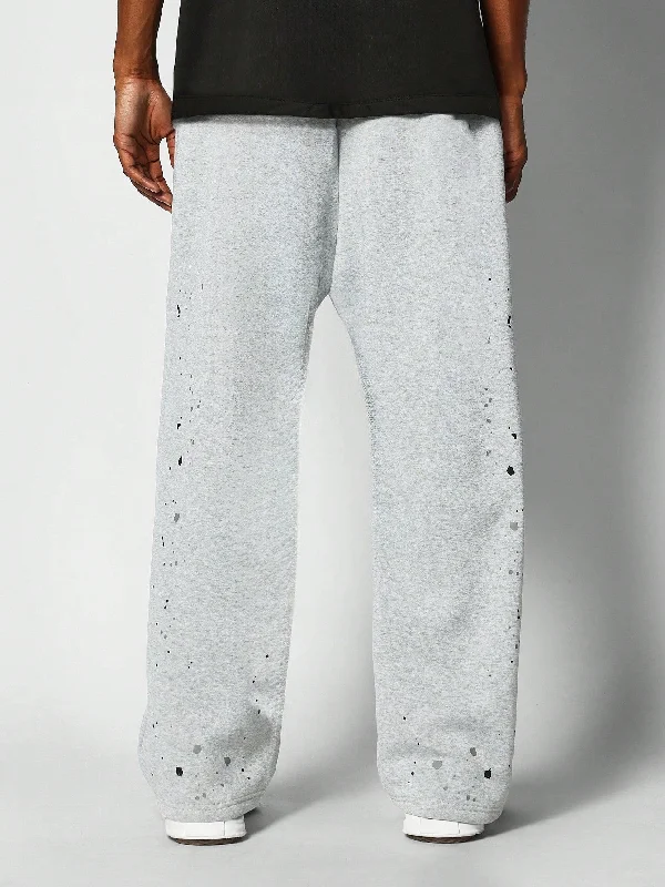 Loose Fit Baggy Joggers With Paint Print College Ready