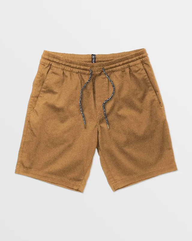 Frickin Elastic Waist Shorts - Dark Khaki