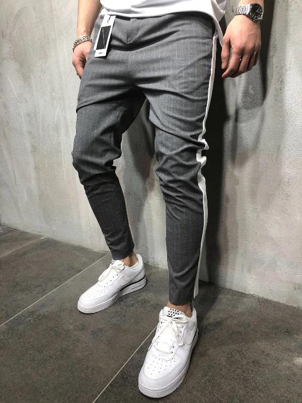 Gray Side Striped Casual Jogger Pant A113 Streetwear Jogger Pants