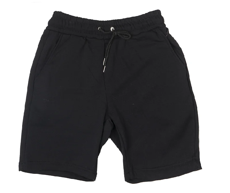 J COME FLEECE SWEAT SHORTS BLACK - FS-4002