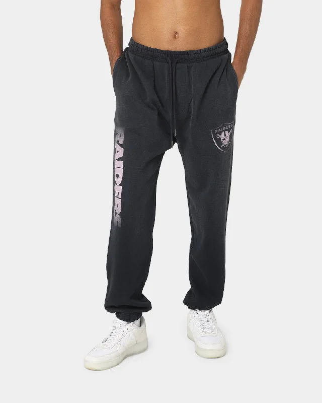 Majestic Athletic Las Vegas Raiders Solarised Contrast Logo Track Pants Faded Black