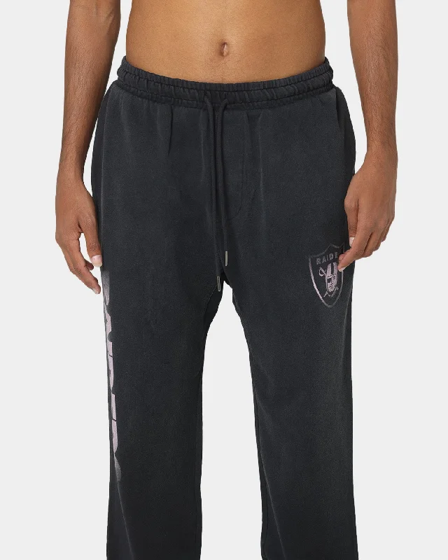 Majestic Athletic Las Vegas Raiders Solarised Contrast Logo Track Pants Faded Black