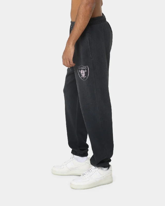 Majestic Athletic Las Vegas Raiders Solarised Contrast Logo Track Pants Faded Black