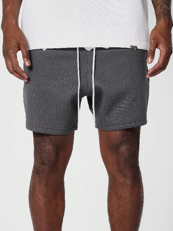 Drop Crotch Shorts With Front Graphic