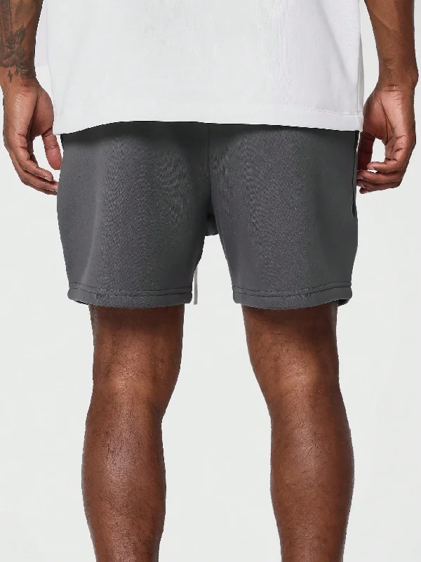 Drop Crotch Shorts With Front Graphic