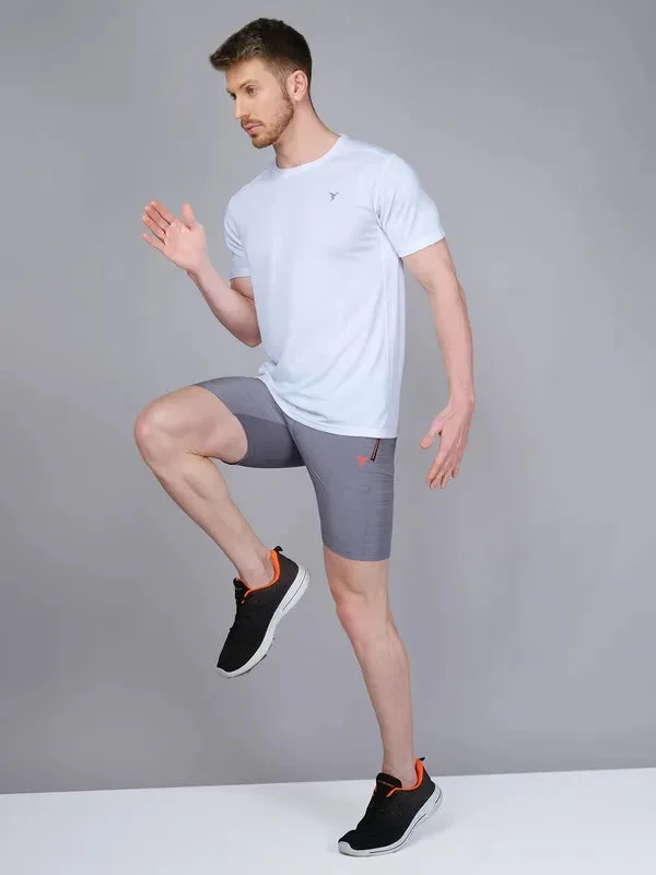 Men Melange Slim Fit Shorts with TECHNOLITE