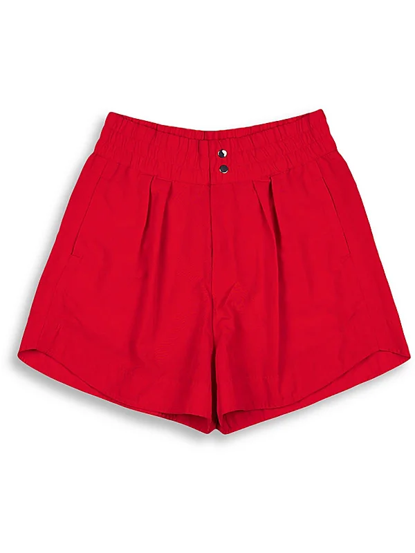 Mens Cotton Smocked Casual Shorts